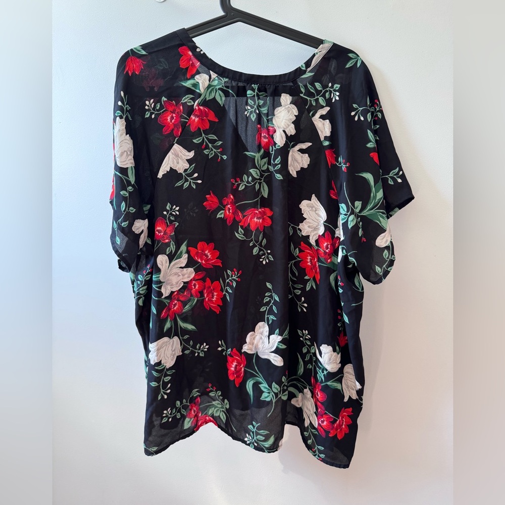 Floral sheer blouse